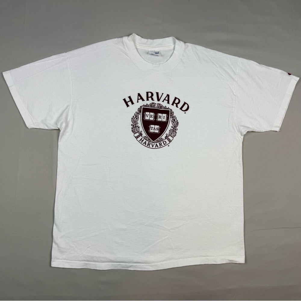 Vtg Champion Harvard Crimson Mens T-Shirt XL 90s Made in USA Single Stitch C4